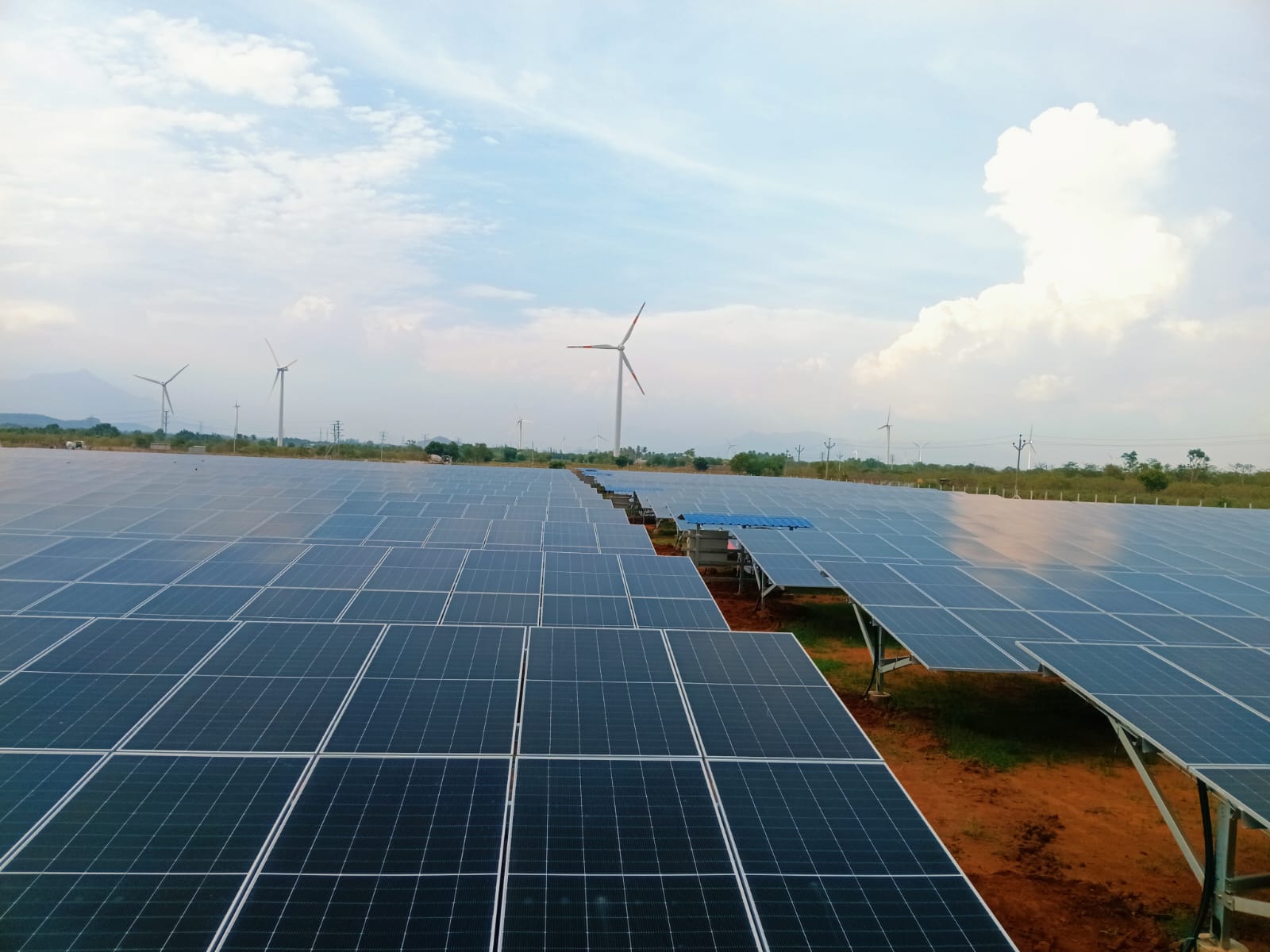 Ground mount solar plant installation 2