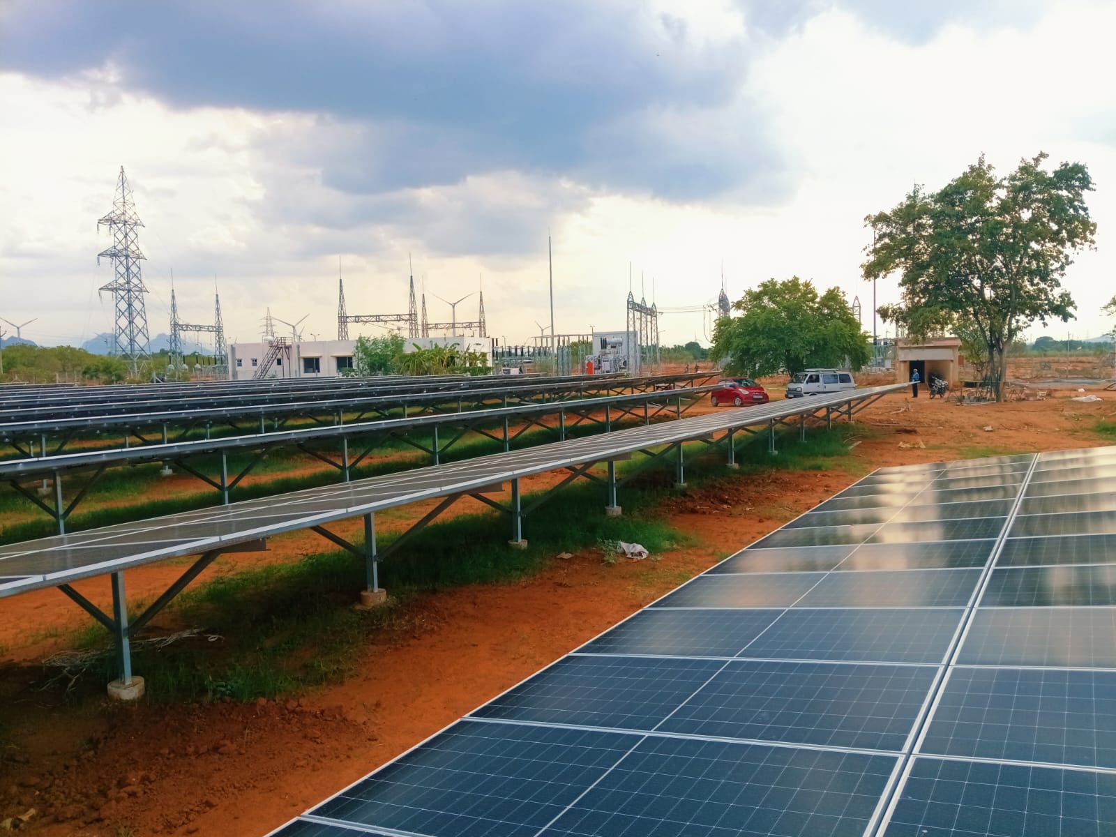 Ground mount solar plant installation 3